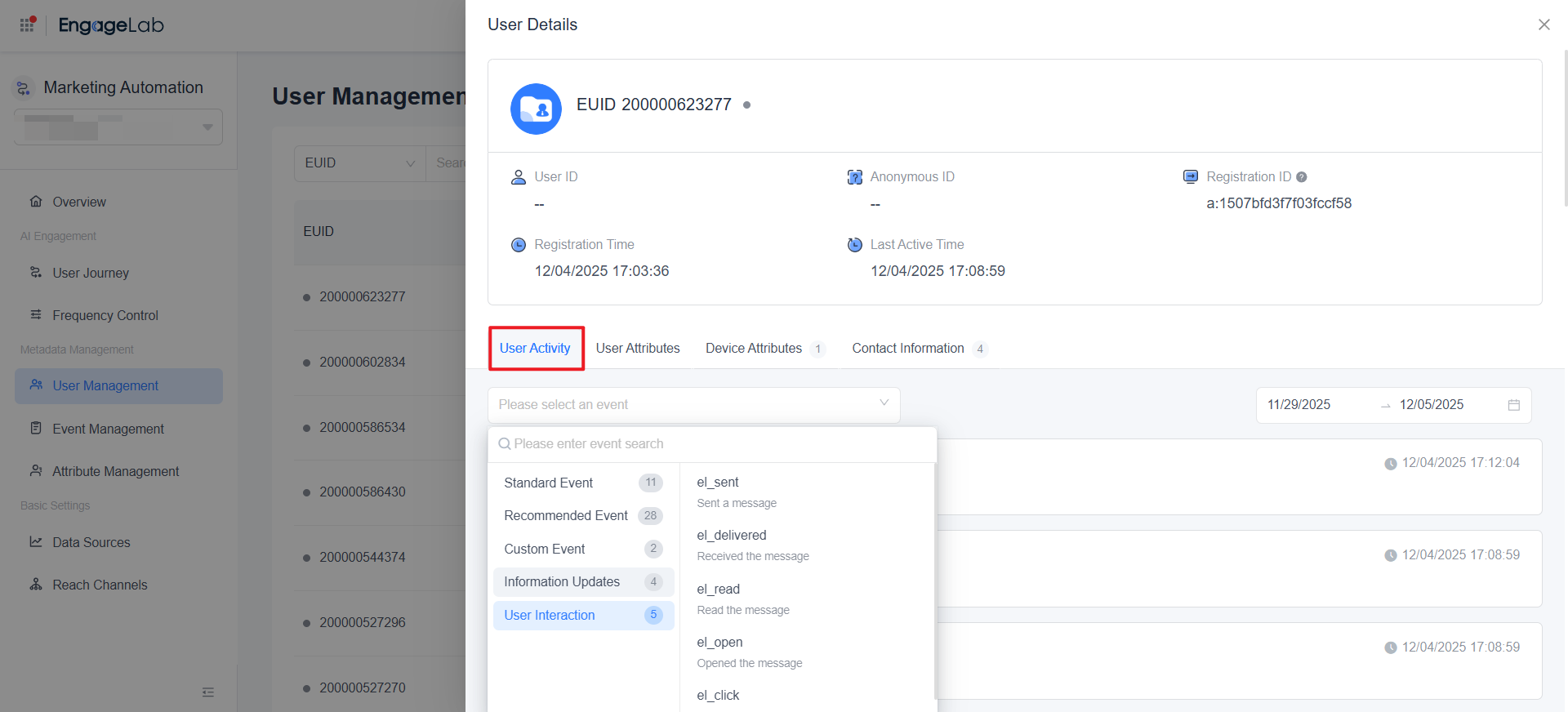 User Activity