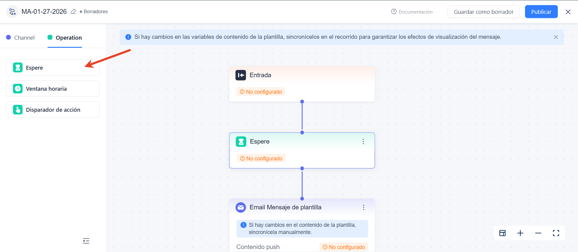 Agregar componente de espera